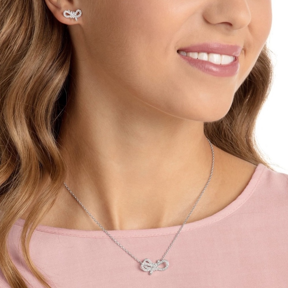 Swarovski Bow Earring and Necklace set